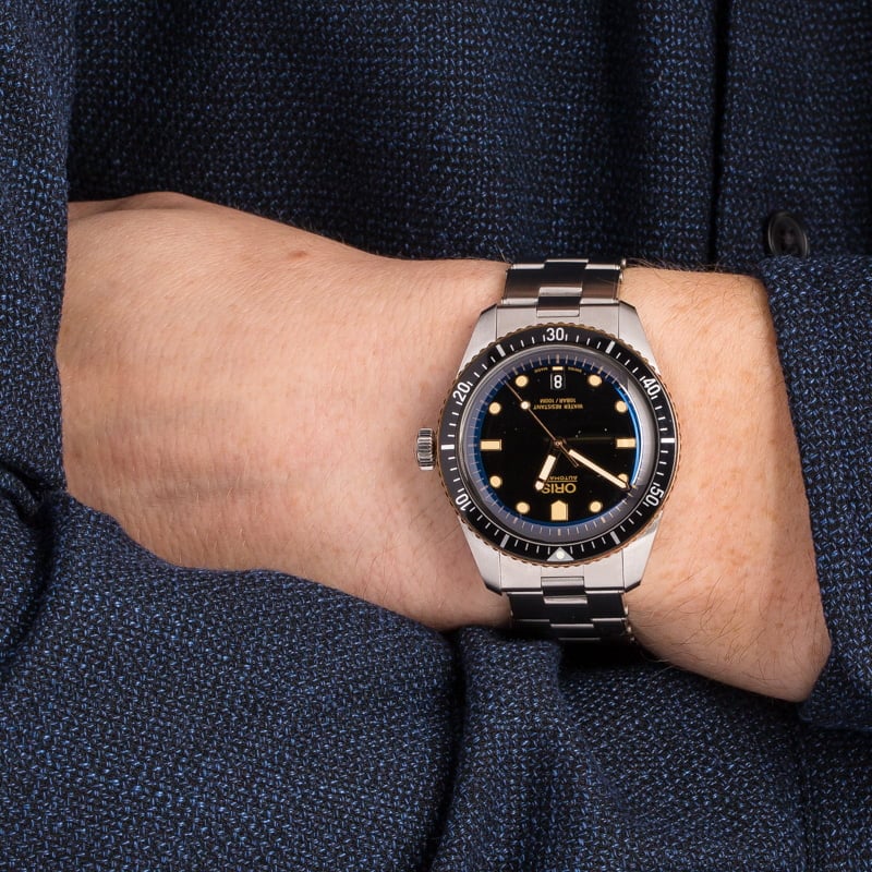 HandMade The Mens Oris Divers Sixty-Five Steel & Bronze - Image 5