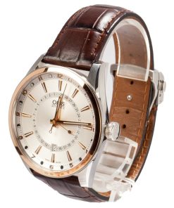 Alternative view of HandMade The Oris Artix Pointer Moon, Date Stainless Steel & 18k Rose Gold