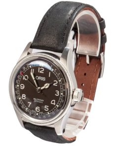 Alternative view of HandMade The Oris Big Crown Pointer Date Leather Strap