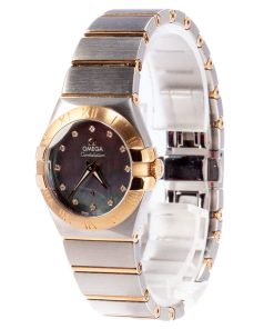 Alternative view of HandMade The Ladies Omega Constellation Tahiti Mother of Pearl Diamond Dial