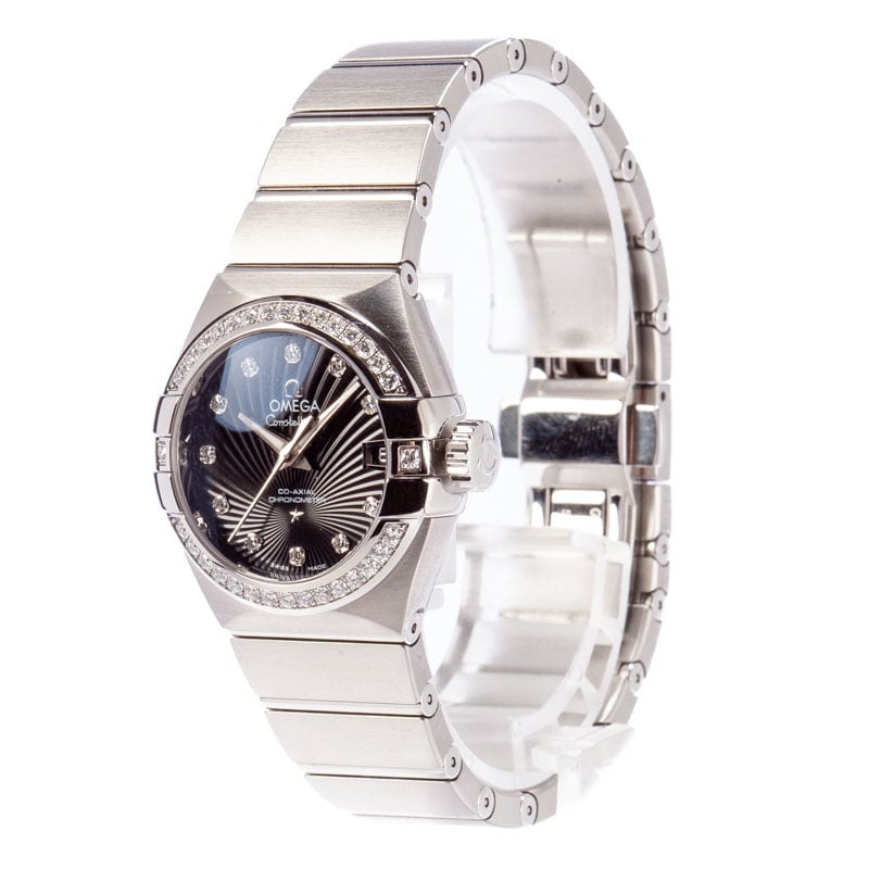 HandMade The Ladies Omega Constellation Black Supernova Diamond Dial & Bezel - Image 3