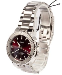 Alternative view of HandMade The Oris Aquis Date Relief Red Dial