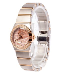 Alternative view of HandMade The Omega Constellation Wavy Mother of Pearl Diamond Dial