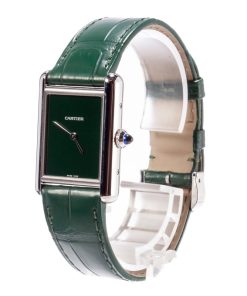 Alternative view of HandMade The Cartier Tank Must Green Dial