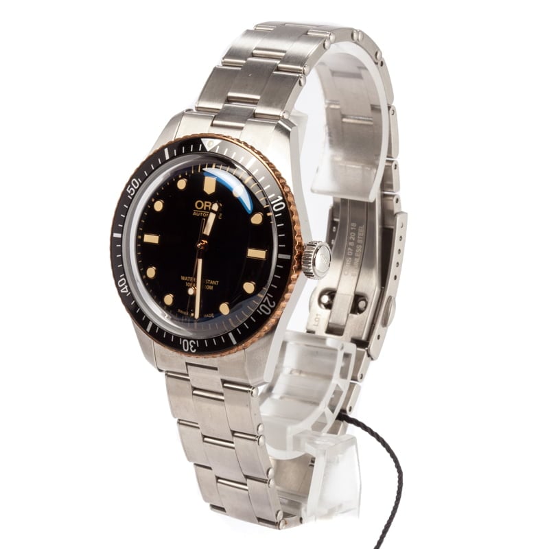 HandMade The Mens Oris Divers Sixty-Five Steel & Bronze - Image 2