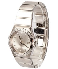 Alternative view of HandMade The Omega Constellation Silver Diamond Dial & Bezel