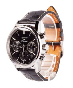 Alternative view of HandMade The Longines Column-Wheel Chronograph Stainless Steel Black Dial