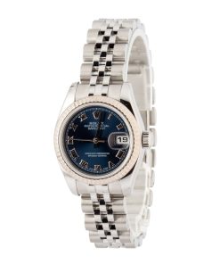 Alternative view of HandMade The Ladies Rolex Datejust 179174 Blue Roman Dial