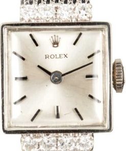 HandMade The Ladies White Gold Rolex Cocktail Watch