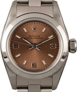 HandMade The Ladies Rolex Oyster Perpetual 67180 Salmon Dial