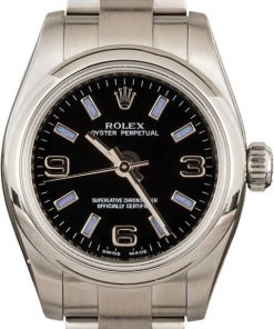 HandMade The Rolex Oyster Perpetual 176200 Black Arabic Dial