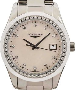 HandMade The Ladies Longines Conquest Mother of Pearl Diamond Dial