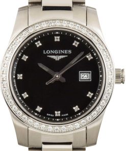 HandMade The Ladies Longines Conquest Classic Diamond Dial & Bezel