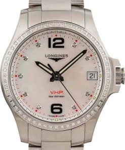 HandMade The Ladies Longines Conquest V.H.P. Diamond Dial & Bezel
