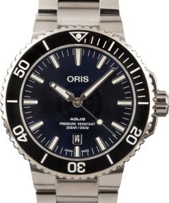 HandMade The Oris Aquis Date Steel Blue Dial