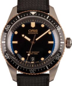 HandMade The Oris Divers Sixty-Five Steel & Bronze Rubber Strap