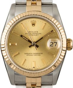 HandMade The Mid-Size Rolex Datejust 68273 Champagne