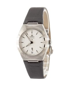 Alternative view of HandMade The Omega Constellation Steel on Leather Silver Dial