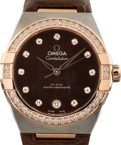 HandMade The Omega Constellation Two Tone Brown Diamond Dial