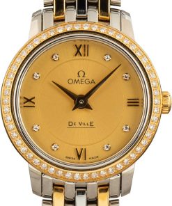 HandMade The Omega De Ville Prestige Champagne Diamond Dial