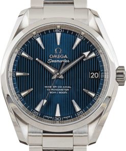 HandMade The Omega Seamaster Blue Teak Dial Aqua Terra