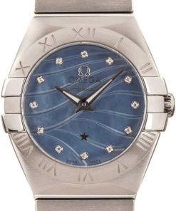 HandMade The Womens Omega Constellation Blue Diamond Dial