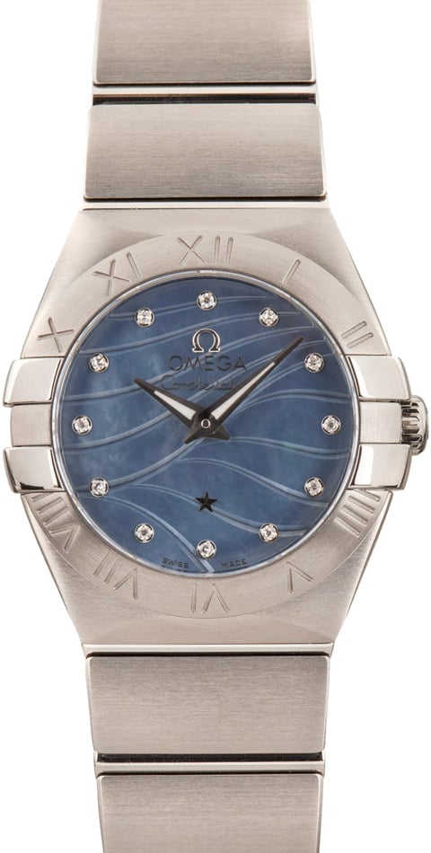 HandMade The Womens Omega Constellation Blue Diamond Dial