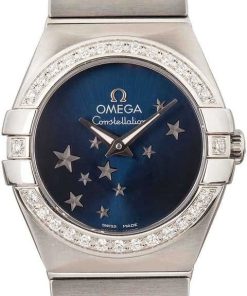HandMade The Ladies Omega Constellation Blue Dial