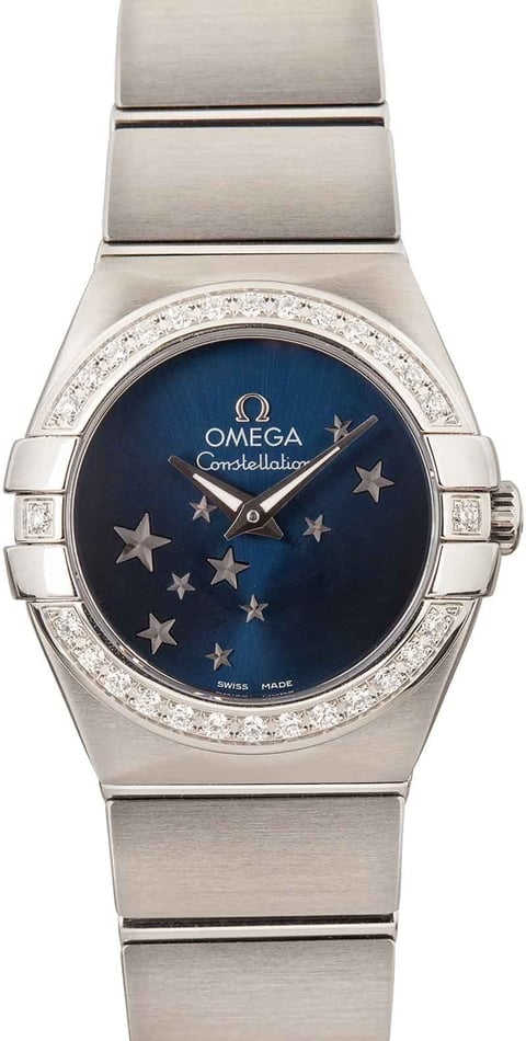 HandMade The Ladies Omega Constellation Blue Dial