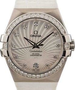 HandMade The Omega Constellation Mother of Pearl Supernova Diamond Dial & Bezel