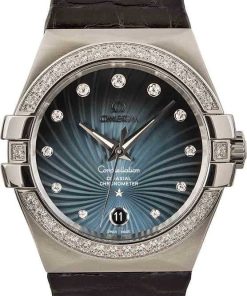 HandMade The Ladies Omega Constellation Grey Supernova Diamond Dial