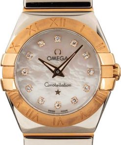HandMade The Ladies Omega Constellation Steel & 18k Red Gold