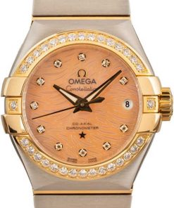 HandMade The Ladies Omega Constellation Light Coral Mother of Pearl Dial