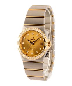 Alternative view of HandMade The Omega Constellation Diamond Bezel & Champagne Dial