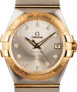 HandMade The Omega Constellation Silver Diamond Dial