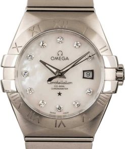 HandMade The Lady Omega Constellation Mother of Pearl Diamond Dial