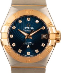 HandMade The Ladies Omega Constellation Blue Diamond Dial