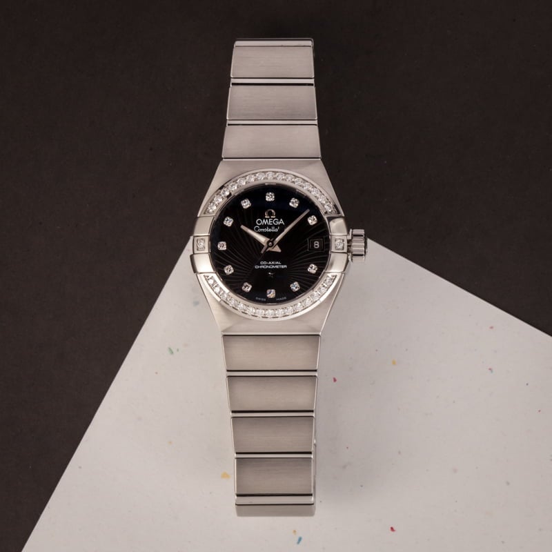 HandMade The Ladies Omega Constellation Black Supernova Diamond Dial & Bezel - Image 5