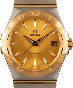 HandMade The Omega Constellation Yellow Gold & Steel Champagne Dial