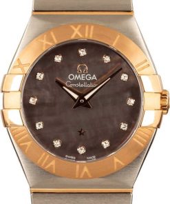 HandMade The Omega Constellation Tahiti Steel & Gold Mother Of Pearl Diamond Dial