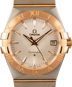 HandMade The Omega Constellation Steel & 18k Red Gold Silver Dial