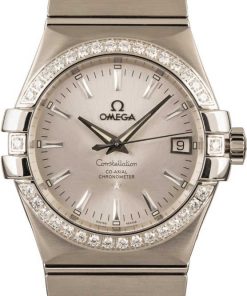 HandMade The Omega Constellation Stainless Steel Diamond Bezel