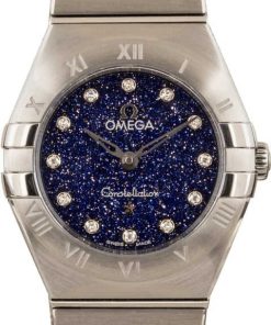 HandMade The Omega Constellation Blue Aventurine Glass Dial