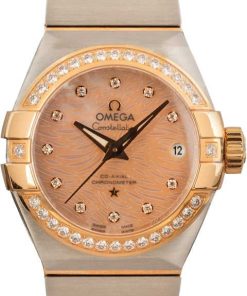 HandMade The Ladies Omega Constellation Diamond Bezel