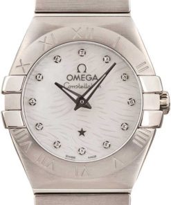 HandMade The Omega Constellation Quartz White Diamond Dial