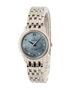 Alternative view of HandMade The Omega De Ville Prestige Blue Mother of Pearl Diamond Dial