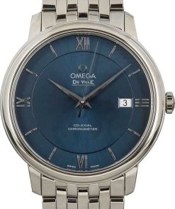 HandMade The Omega De Ville Prestige Blue Index & Roman Dial
