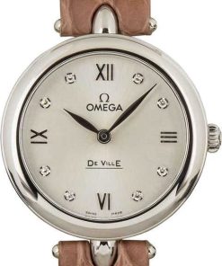 HandMade The Omega De Ville Prestige Dewdrop Silver Diamond Dial