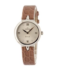 Alternative view of HandMade The Omega De Ville Prestige Dewdrop Silver Diamond Dial