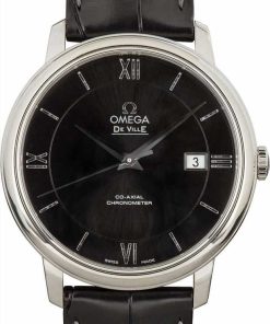 HandMade The Omega De Ville Prestige Black Dial & Leather Strap